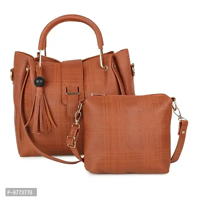 DANIEL CLARK Handbags For Women Combo (Set of 2, Tangerine)