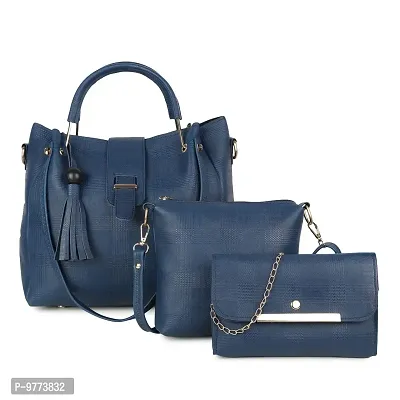 DANIEL CLARK Women's Handbags Combo (Blue) - Set of 3-thumb0
