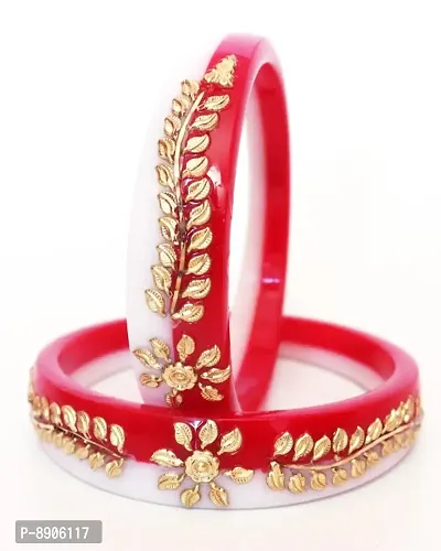 Multi Gold Plated Shakha Pola Pack Of 2-thumb0