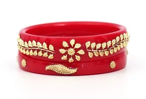 Red Gold Plated Shakha Pola Pack of 2-thumb1