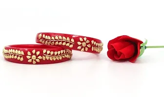 Red Gold Plated Shakha Pola Pack of 2-thumb2