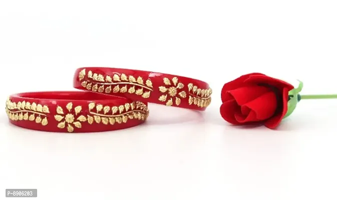 Red Gold Plated Shakha Pola Pack of 2-thumb3