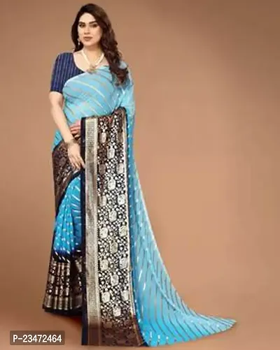 Stylish Fancy Designer Banarasi Silk Saree With Blouse Piece For Women-thumb0