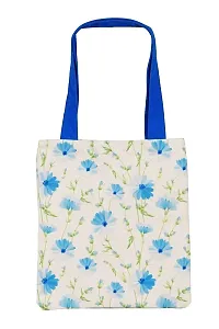 Planet Earth 100% Cotton Canvas Tote /Grocery/Shopping /Shoulder Bags for Women with Zipper Reusable and Washable Printed designer Eco Friendly Tote Multipurpose Bags with Inner Pockets (Color : White, Size: 15x 12.5 Inch)-thumb1