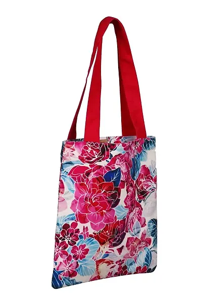 Buy Earthbags Cotton Canvas Shopping Bag/Carry Bag - White Printed