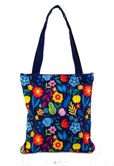 Planet Earth 100% Cotton Canvas Tote /Grocery/Shopping /Shoulder Bags for Women with Zipper Reusable and Washable Printed designer Eco Friendly Tote Multipurpose Bags with Inner Pockets (Color : Green, Size: 15""x 12.5"" Inch)
