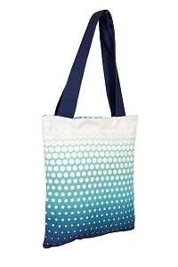 PlanetEarth Designer Large Canvas Tote Bags for Women | Travel Bag for Women, College Handbags for Girls Stylish | Shoulder Bag for Women with Zip for Shopping, Beach, Office, Grocery (GREEN BLUE)-thumb2