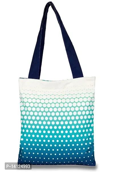 PlanetEarth Designer Large Canvas Tote Bags for Women | Travel Bag for Women, College Handbags for Girls Stylish | Shoulder Bag for Women with Zip for Shopping, Beach, Office, Grocery (GREEN BLUE)-thumb0