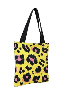 PlanetEarth Designer Large Canvas Tote Bags for Women | Travel Bag for Women, College Handbags for Girls Stylish | Shoulder Bag for Women with Zip for Shopping, Beach, Office, Grocery (YELLOW 3)-thumb2