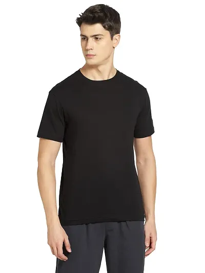 On Trend Round Neck Half Sleeves Regular fit Casual Plain T Shirt for Mens