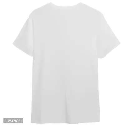 Stylish White Polyester Blend Printed Tees For Men-thumb2