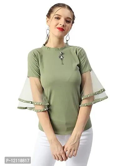 Women Cotton Blend Solid Top