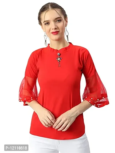 Women Cotton Blend Solid Top-thumb0