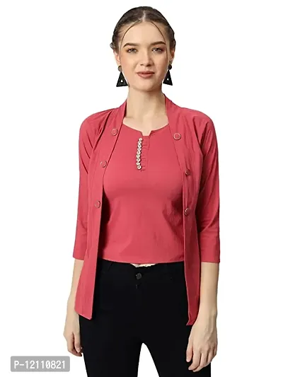 Women Cotton Blend Solid Top