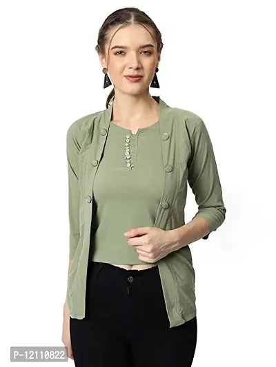 Women Cotton Blend Solid Top-thumb0