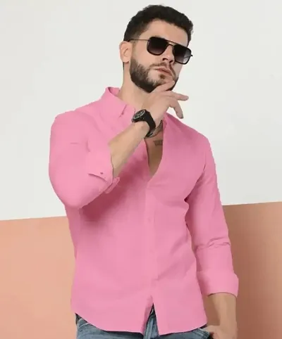Stylish Solid Cotton Casual Wear Long Sleeves Shirts for Men