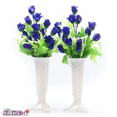 21 kali small roses blue Lilies Flower with plastic pot pack of 2