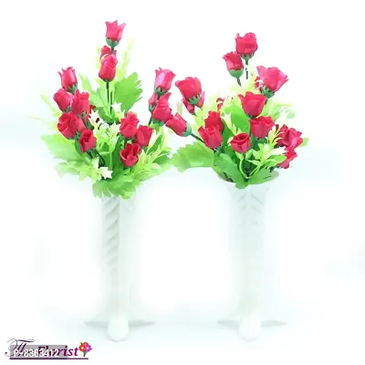 21 kali small roses maroon Lilies Flower with plastic pot pack of 2