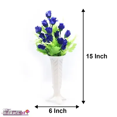 21 kali small roses blue Lilies Flower with plastic pot pack of 2-thumb2