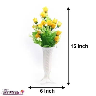 21 kali small roses Lilies yellow Flower with plastic pot pack of 2-thumb2