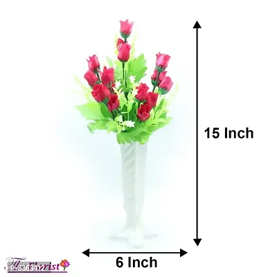 21 kali small roses maroon Lilies Flower with plastic pot pack of 2-thumb2