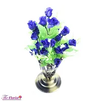 21 kali small roses blue Lilies Flower WITH IRON STAND pack of 2-thumb1