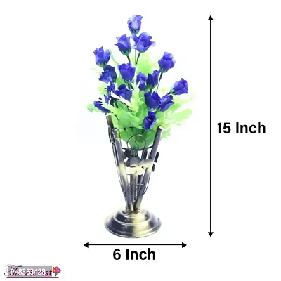 21 kali small roses blue Lilies Flower WITH IRON STAND pack of 2-thumb3