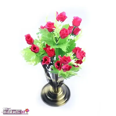 21 kali small roses maroon Lilies Flower WITH IRON STAND pack of 2-thumb2