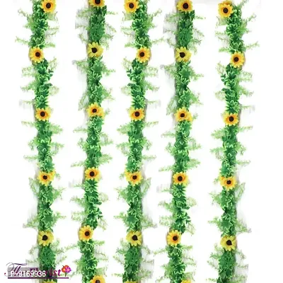 Artificial Sunflower Vine Wallhanging String pack of 5-thumb0