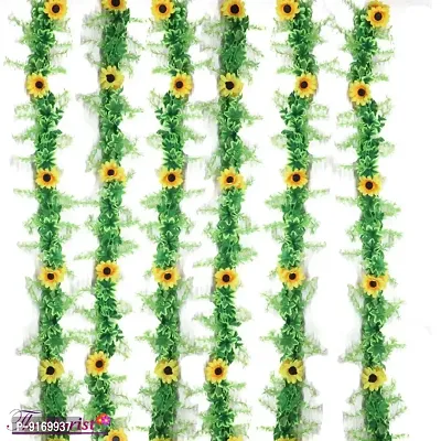 Artificial Sunflower Vine Wallhanging String pack of 6-thumb0