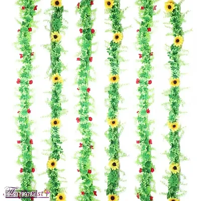 WALLHANGING SUNFLOWER  CHAIN ROSE STRING pack of 6