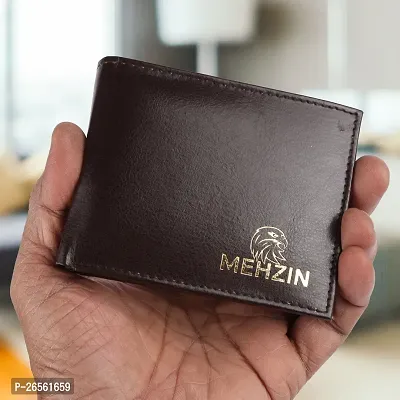 MEHZIN Men Formal Brown Artificial Leather Wallet  (5 Card Slots) Style-196-thumb0