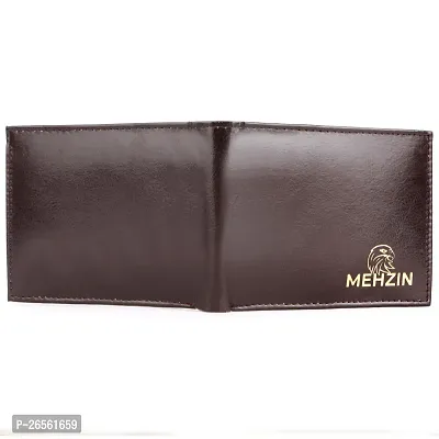 MEHZIN Men Formal Brown Artificial Leather Wallet  (5 Card Slots) Style-196-thumb2