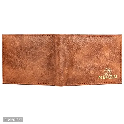 MEHZIN Men Formal Tow Tone Tan Artificial Leather Wallet  (8 Card Slots) Style-194-thumb3