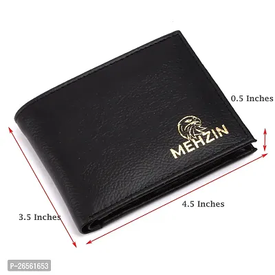 MEHZIN Men Formal Black Artificial Leather Wallet  (5 Card Slots) Style-191-thumb2