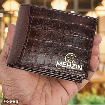 MEHZIN Men Formal Brown Artificial Leather Wallet  (5 Card Slots ) Style-188-thumb0