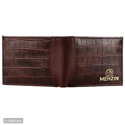 MEHZIN Men Formal Brown Artificial Leather Wallet  (5 Card Slots ) Style-188-thumb3