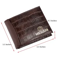 MEHZIN Men Formal Brown Artificial Leather Wallet  (5 Card Slots ) Style-188-thumb4