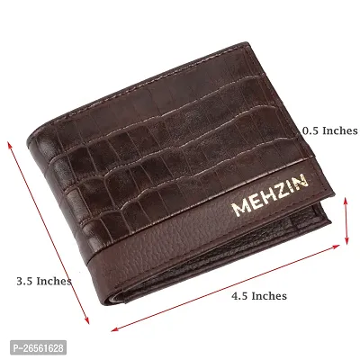 MEHZIN Men Formal Brown Artificial Leather Wallet  (5 Card Slots) Style-184-thumb2