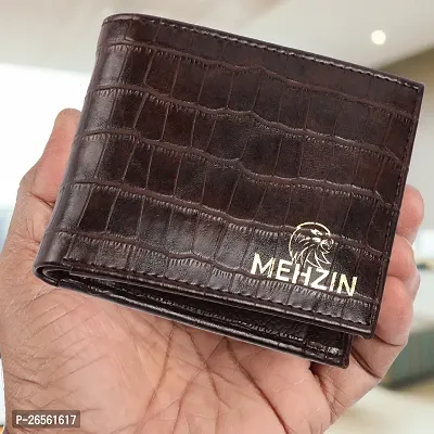 MEHZIN Men Formal Brown Artificial Leather Wallet  (5 Card Slots) Style-174-thumb0