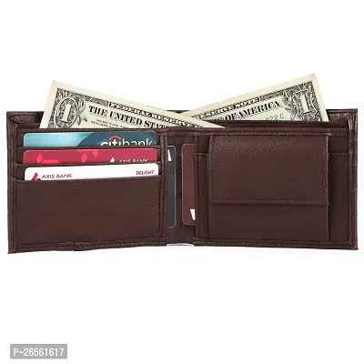 MEHZIN Men Formal Brown Artificial Leather Wallet  (5 Card Slots) Style-174-thumb3