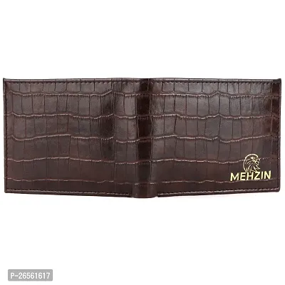 MEHZIN Men Formal Brown Artificial Leather Wallet  (5 Card Slots) Style-174-thumb4