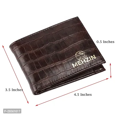 MEHZIN Men Formal Brown Artificial Leather Wallet  (5 Card Slots) Style-174-thumb5