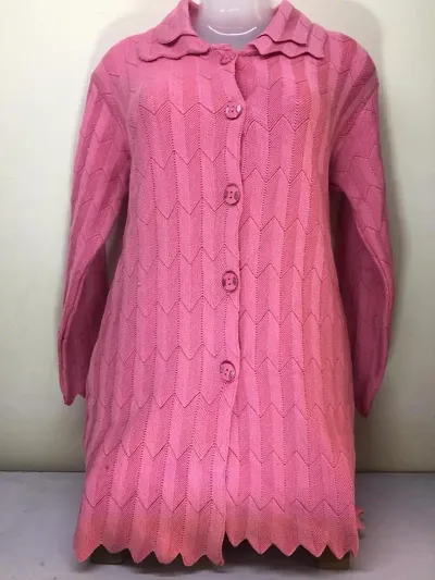 Elegant Woolen Self Pattern Sweaters For Women