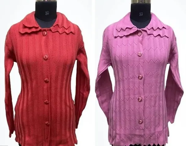 Pack Of 2-Casual Wear Woolen Long Sleeves Sweater For Women