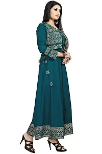 Women's Rayon Printed Anarkali Kurti with Short Jacket-thumb3