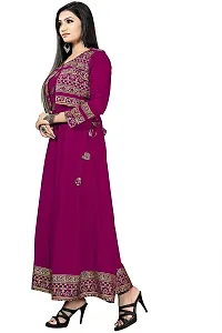 Women's Rayon Printed Anarkali Kurti with Short Jacket-thumb3