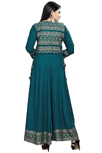 Women's Rayon Printed Anarkali Kurti with Short Jacket-thumb1