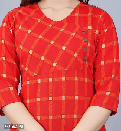 Printed Kurti (XXL) Red-thumb3