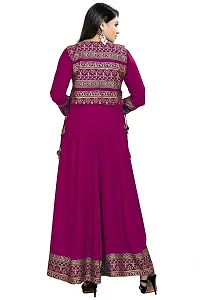 Women's Rayon Printed Anarkali Kurti with Short Jacket-thumb2